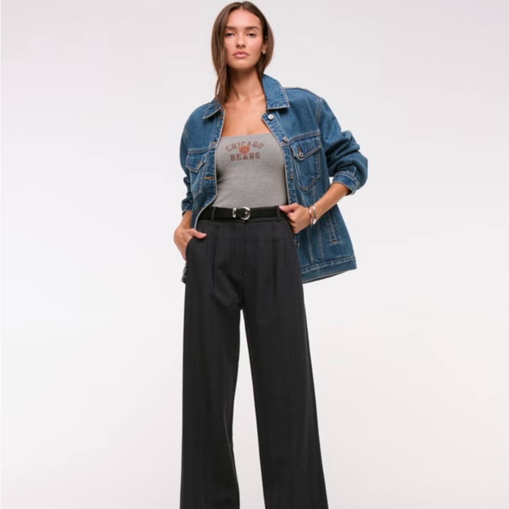 A&F Sloane Tailored Wide Leg Pant